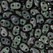 Matubo MiniDuo Beads 4x2.5mm Polychrome - olive mauve